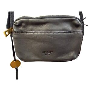 Margot New York Ryan Phone Crossbody Bag Black Leather MG3220-BO NWT